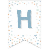 エリオット紙吹雪水色ドット束フラグ バンティングフラッグ (第2の旗)