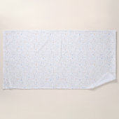 エリオット紙吹雪水色ドット ビーチタオル (正面)