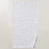 エリオット紙吹雪水色ドット ビーチタオル (正面)