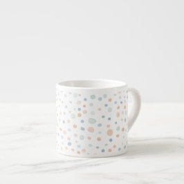 エリオット紙吹雪水色ドットEspresso Mug エスプレッソカップ