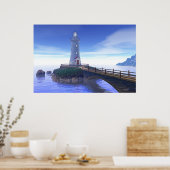 エリオット鍵ライトハウスカリブのブルー ポスター (キッチン)