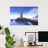 エリオット鍵ライトハウスカリブのブルー ポスター (ホームオフィス)