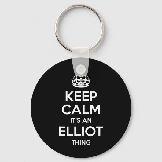 エリオット ギフト 名前 Keep Calm おもしろ パーソナライズ ジョーク キーホルダー (正面)
