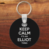 エリオット ギフト 名前 Keep Calm おもしろ パーソナライズ ジョーク キーホルダー (正面)