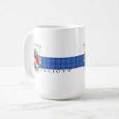 エリオット Crest & Tartan コーヒーまたはティー マグ (正面左)