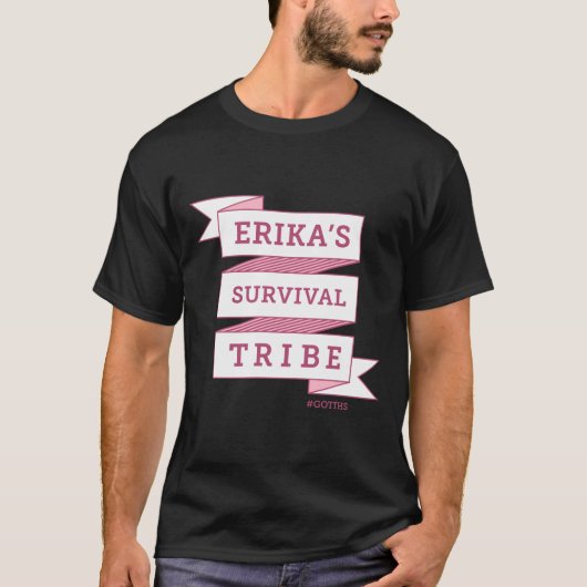 エリカのサバイバル部族リボンTシャツ(引用文付き) Tシャツ (正面)
