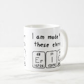 エリカの周期表の名前のマグ コーヒーマグカップ (正面右)