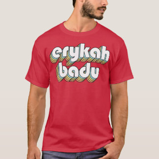 エリカバドゥーレトロレインボータイポグラフィフェードスタイル Tシャツ