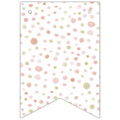 エリカ紙吹雪水彩ドット文房旗 バンティングフラッグ (第1の旗)