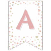 エリカ紙吹雪水彩ドット文房旗 バンティングフラッグ (第3の旗)