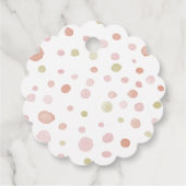 エリカ紙吹雪水色ドットメッセージカード フェイバータグ (裏面)