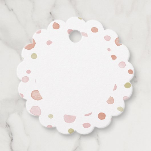 エリカ紙吹雪水色ドットメッセージカード フェイバータグ (正面)