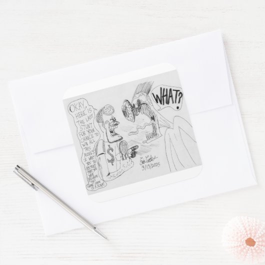 エリカ・クルークス・コミックス：ゲームショーの詐欺 スクエアシール (封筒)