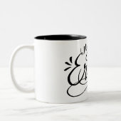 エリカ – 手パーソナライズされた書きのマグ ツートーンマグカップ (左)