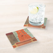 エリカJ Vess著卵の抽象的なパレード ガラスコースター (アングル)