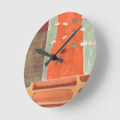 エリカJ Vess著卵の抽象的なパレード ラウンド壁時計 (傾斜)