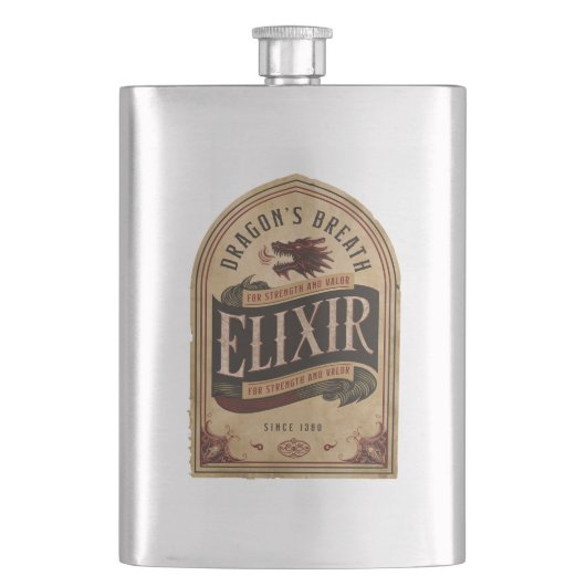 エリクサードラゴンズブレスハローウィンパーティヴィンテージ フラスク (正面)