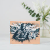 エリクザレッドインパステルチョークスケッチ ポストカード (スタンド正面)