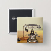 エリクソンの電話1890年 缶バッジ (正面&裏面)