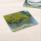 エリコットシティメリーランド州100周年湖 スクエアペーパーコースター (アングル)