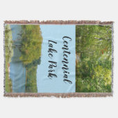 エリコットシティメリーランド州100周年湖 スローブランケット (正面)