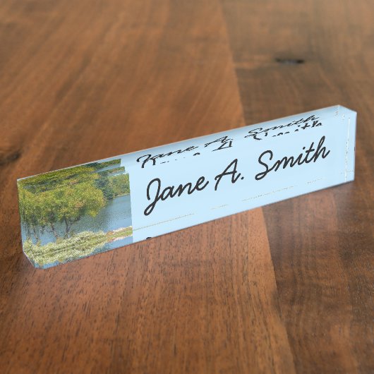 エリコットシティメリーランド州100周年湖 デスクネームプレート (側面)