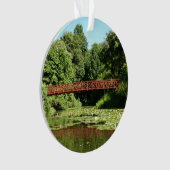 エリコット市の100周年の湖で橋 オーナメント (正面)