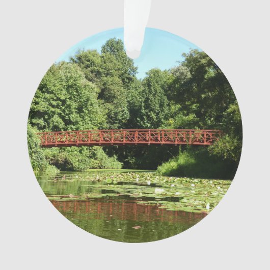 エリコット市の100周年の湖で橋 オーナメント (正面)