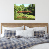 エリコット市の100周年の湖で橋 キャンバスプリント (インサイチュ (寝室))