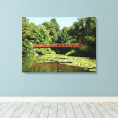 エリコット市の100周年の湖で橋 キャンバスプリント (インサイチュ (ウッドフロア))