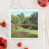 エリコット市の100周年の湖で橋 スタンダードランチョンナプキン (インサイチュ)