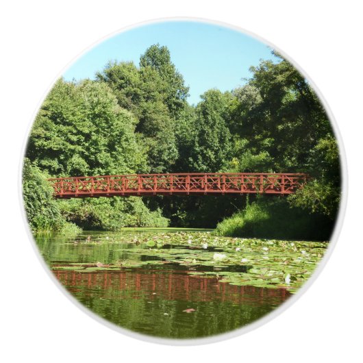 エリコット市の100周年の湖で橋 セラミックノブ (正面)