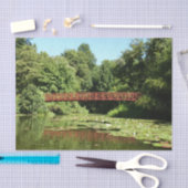 エリコット市の100周年の湖で橋 薄葉紙 (クラフト)