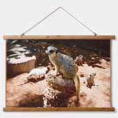 エリザクイーンメルカト、ウッドトッピングぶら下がったウォール 吊り下げ型タペストリー (正面)