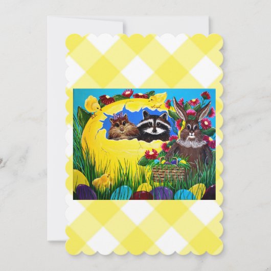 「エリザベスさんのイースターのワールドカード (正面)