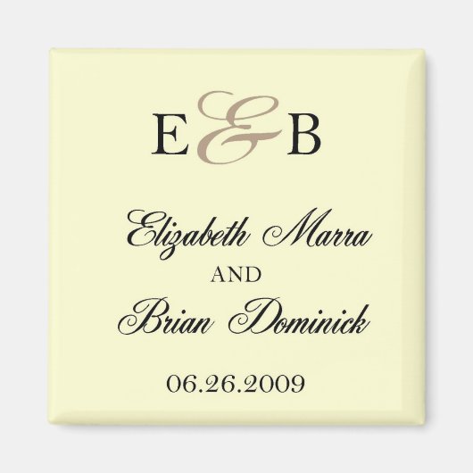 エリザベスとブライアンアイボリー マグネット (正面)