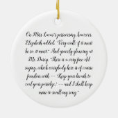 エリザベスのパフォーマンス – Jane Austenプライド&偏見 セラミックオーナメント (裏面)