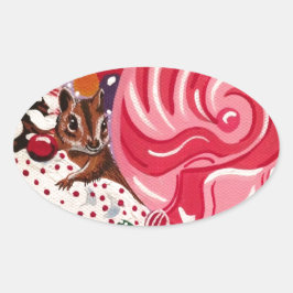 エリザベスのペパーミント世界 楕円形シール