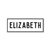 エリザベスの名前 ラバースタンプ (インプリント)