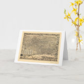 エリザベスのNJのパノラマ式の地図- 1898年 カード (黄色い花)