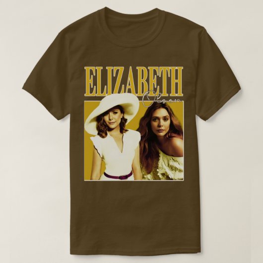 エリザベスオルセンレトロスタイル Tシャツ (デザイン正面)