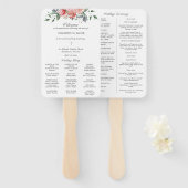 エリザベスカトリック結婚式 プログラムミサ ハンドファン (正面&裏面)