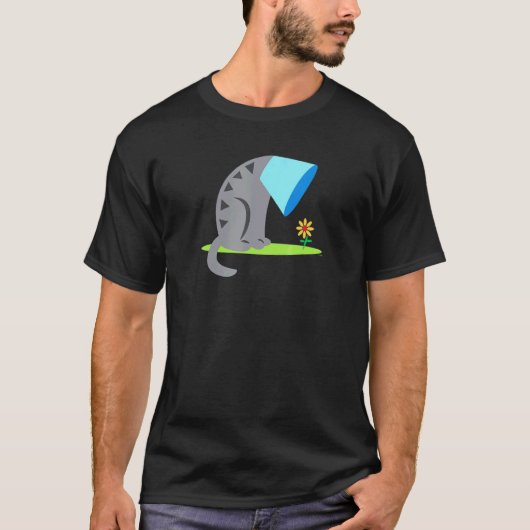 エリザベスカラー 猫 獣医 動物病院 獣医師 技術者 テック Tシャツ (正面)