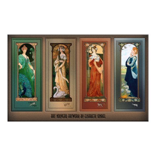 エリザベスソンスレルアールヌーボーメイドバードシリーズ フォトプリント (正面)
