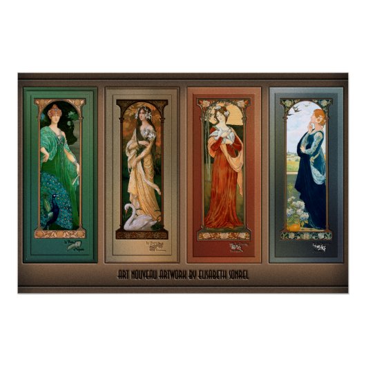 エリザベスソンスレルアールヌーボーメイドバードシリーズ ポスター (正面)