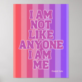 エリザベステイラーセルフラブ感動的引用文 ポスター