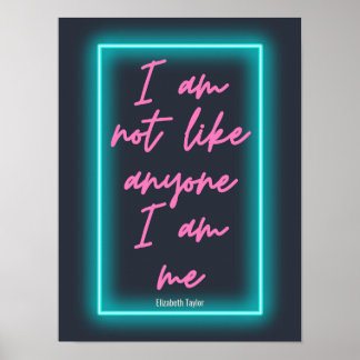エリザベステイラーセルフラブ感動的引用文 ポスター