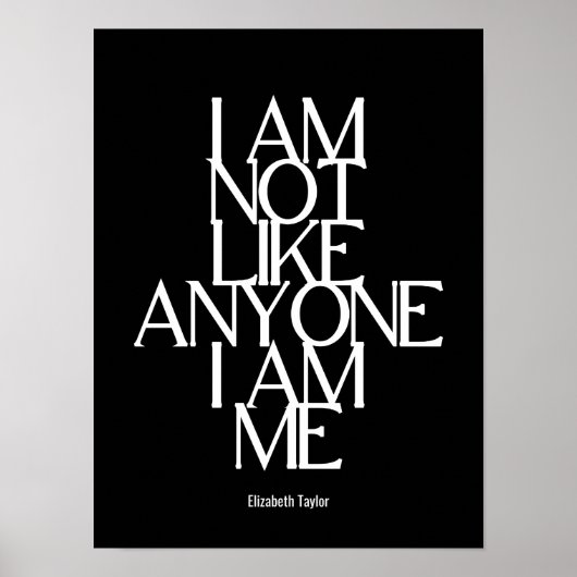 エリザベステイラーセルフラブ感動的引用文 ポスター (正面)