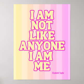 エリザベステイラーセルフラブ感動的引用文 ポスター