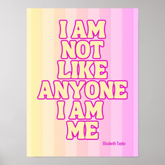 エリザベステイラーセルフラブ感動的引用文 ポスター (正面)